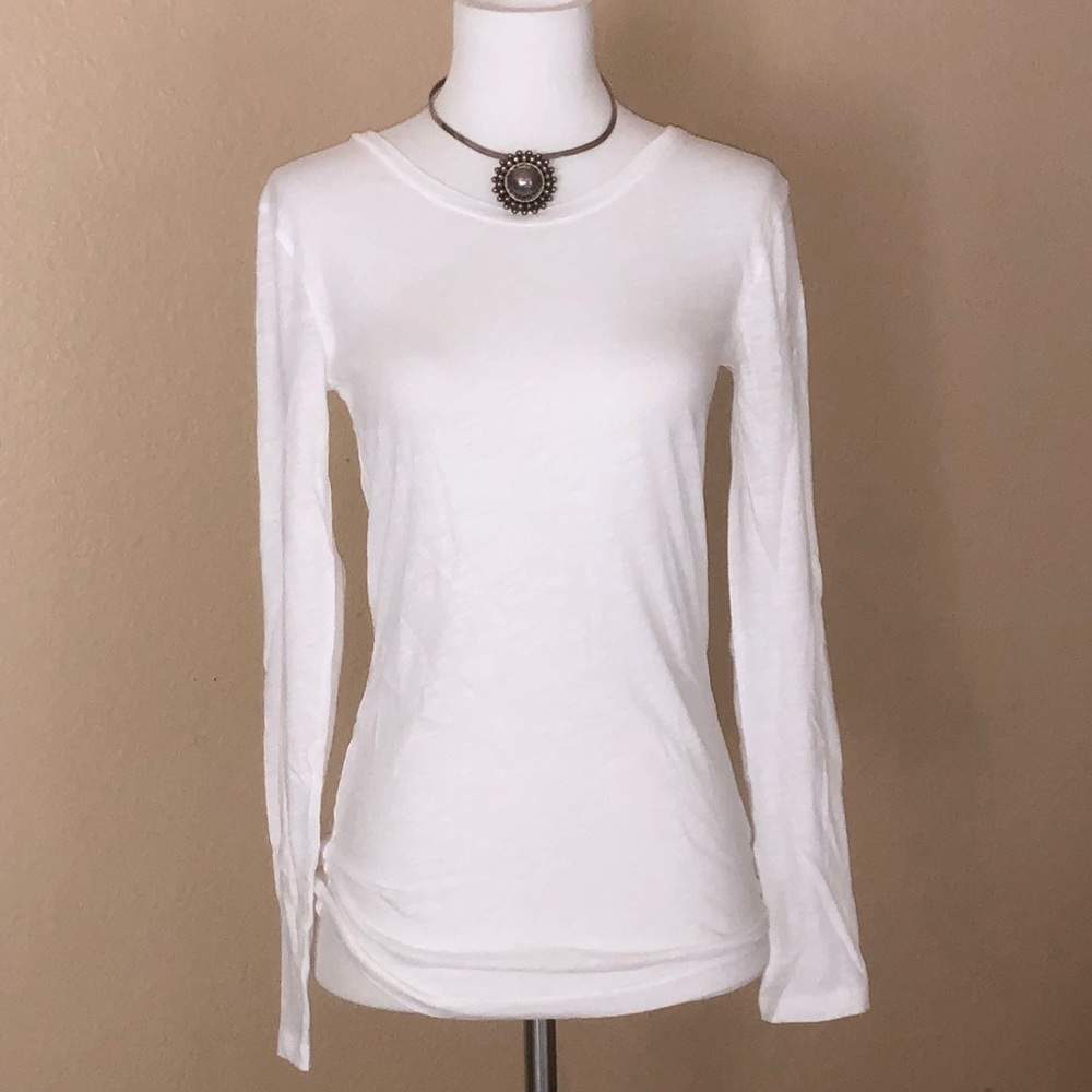 J Crew white vintage cotton tee long sleeve NWT